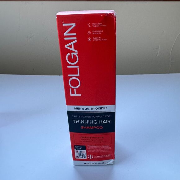 Foligain Triple Action Shampoo For Thinning Hair, Men S Volumizing Shampoo - Picture 2 of 11
